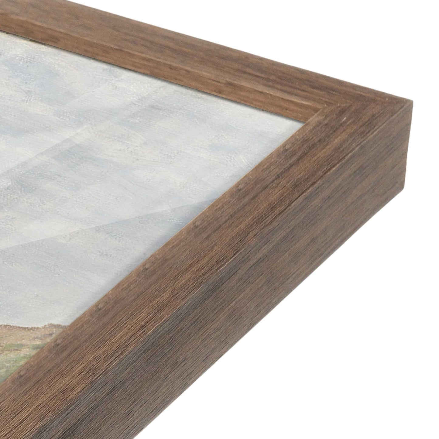 [Color:Walnut], Picture of art in a Walnut frame at an angle