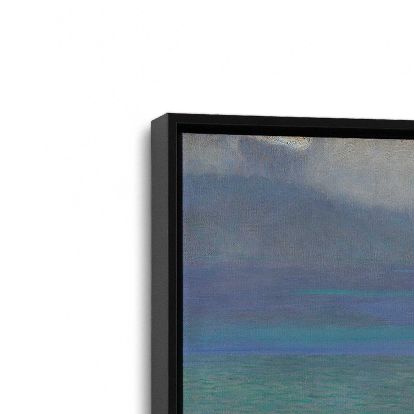 [Color:Satin Black], Picture of art in a Satin Black frame at an angle
