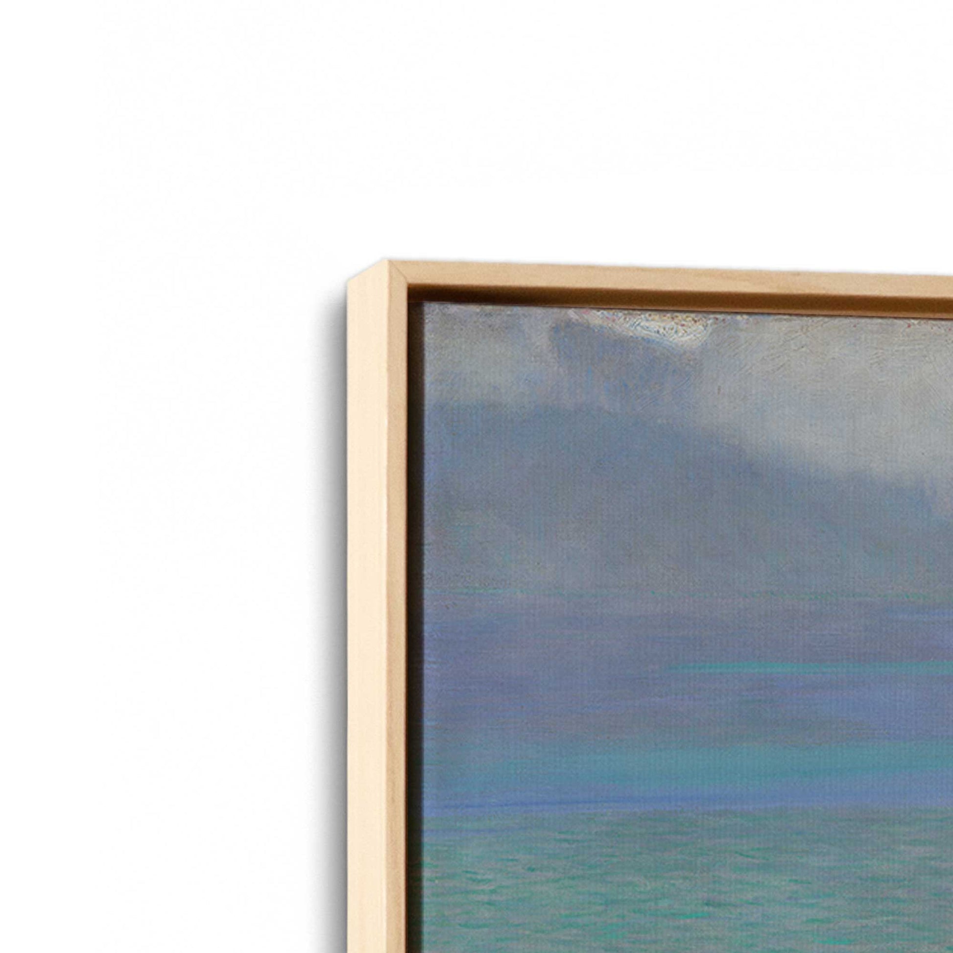 [Color:American Maple], Picture of art in a American Maple frame at an angle