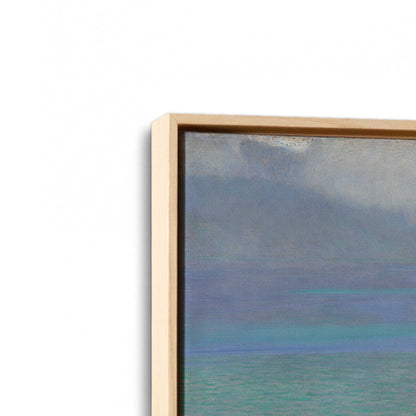 [Color:American Maple], Picture of art in a American Maple frame at an angle