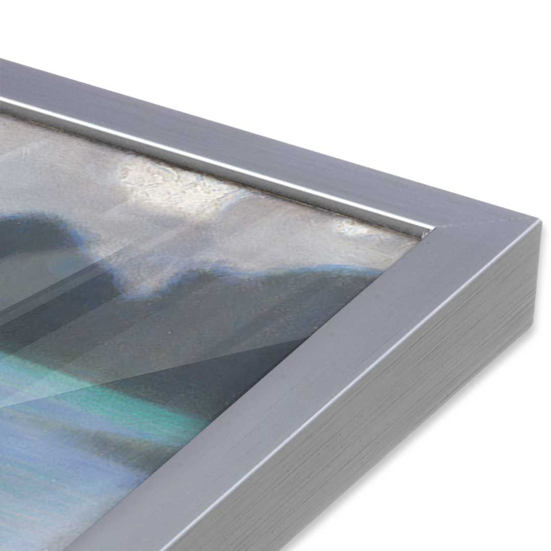 [Color:Polished Chrome], Picture of art in a Polished Chrome frame at an angle
