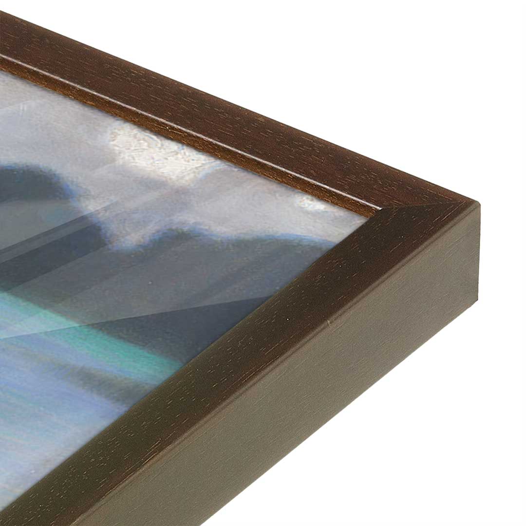 [Color:Espresso], Picture of art in a Espresso frame at an angle