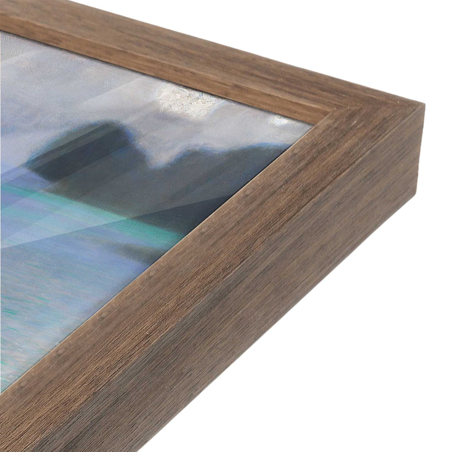 [Color:Walnut], Picture of art in a Walnut frame at an angle