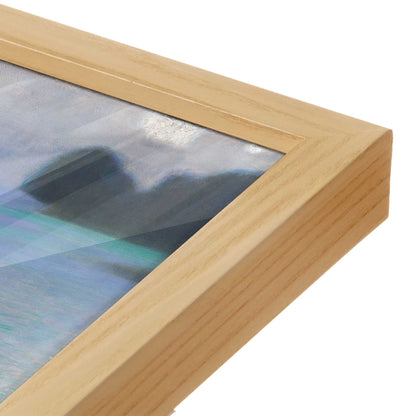 [Color:American Maple], Picture of art in a American Maple frame at an angle