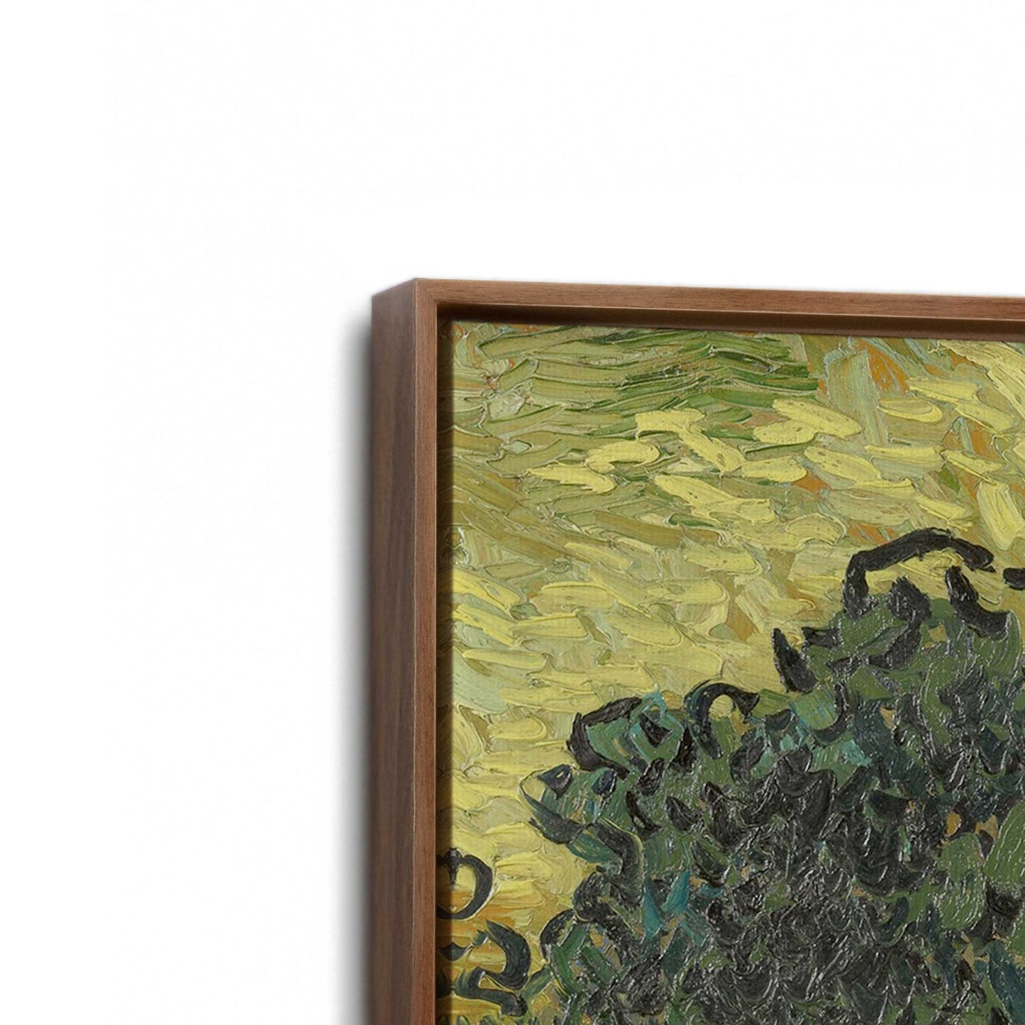 [Color:Walnut], Picture of art in a Walnut frame at an angle