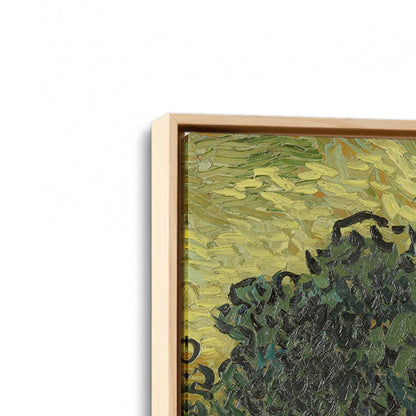 [Color:American Maple], Picture of art in a American Maple frame at an angle