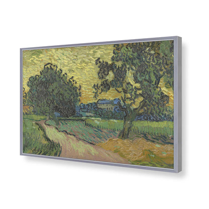 [Color:Polished Chrome], Picture of art in a Polished Chrome frame of the corner