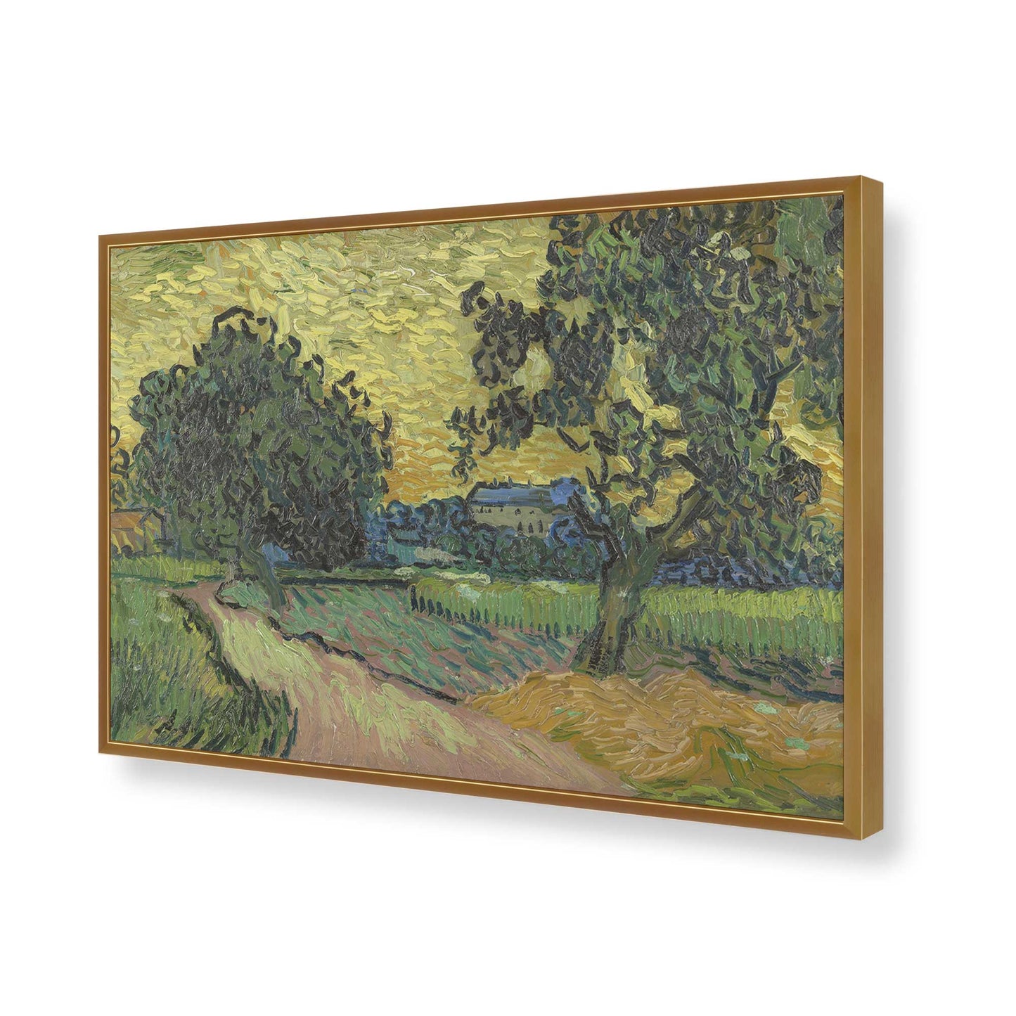 [Color:Polished Gold], Picture of art in a Polished Gold frame of the corner