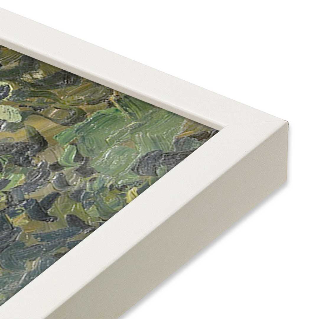 [Color:Opaque White], Picture of art in a Opaque White frame at an angle