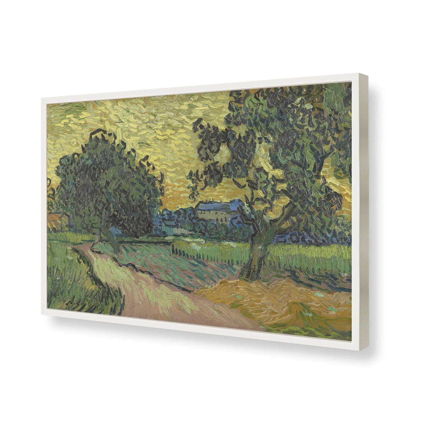 [Color:Opaque White], Picture of art in a Opaque White frame of the corner