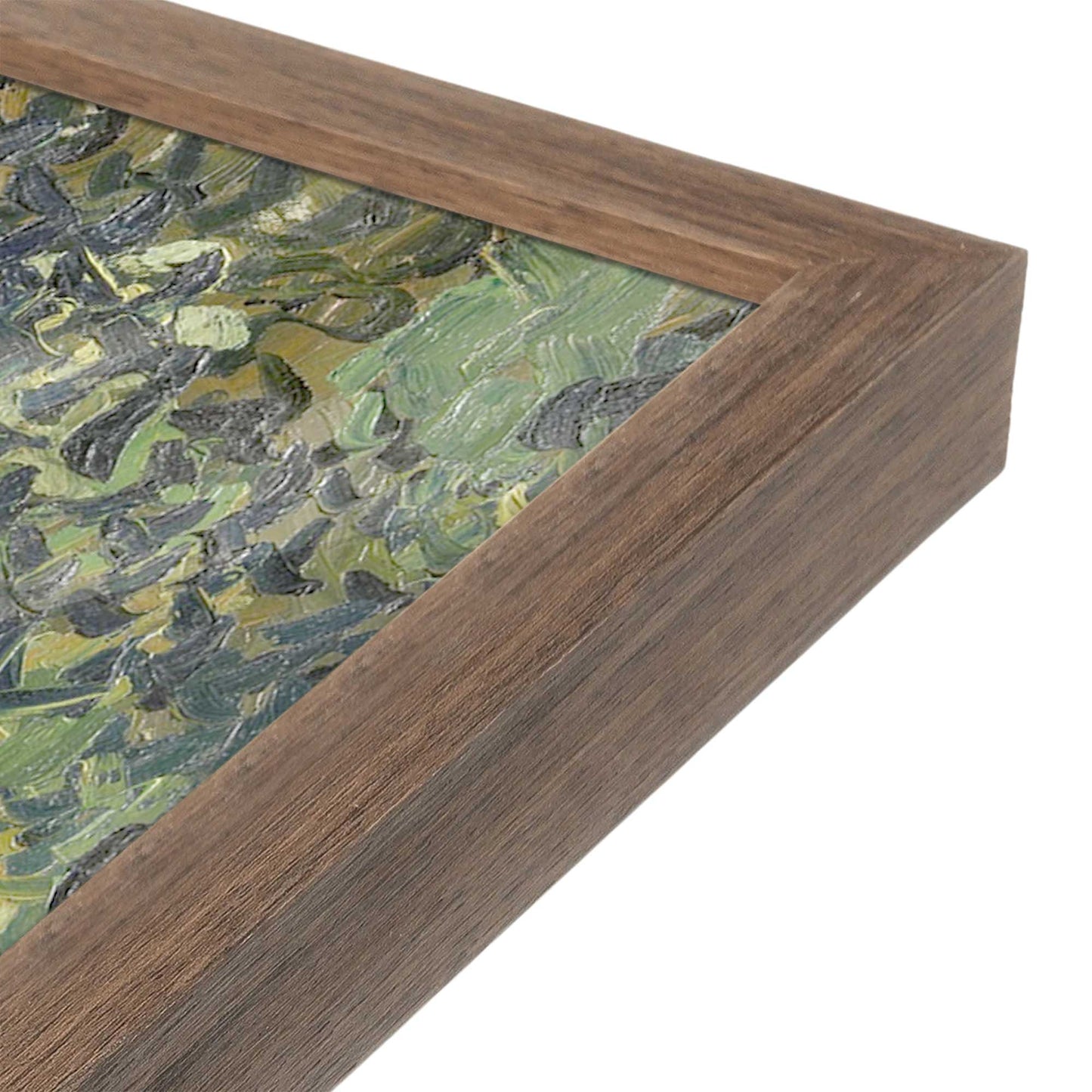 [Color:Walnut], Picture of art in a Walnut frame at an angle