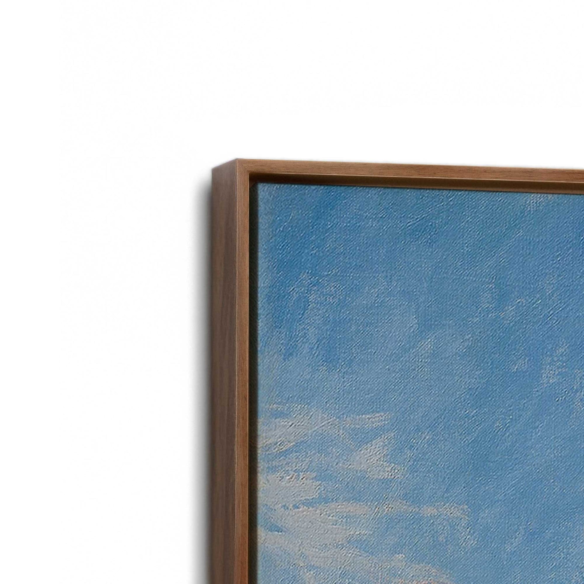 [Color:Walnut], Picture of art in a Walnut frame at an angle
