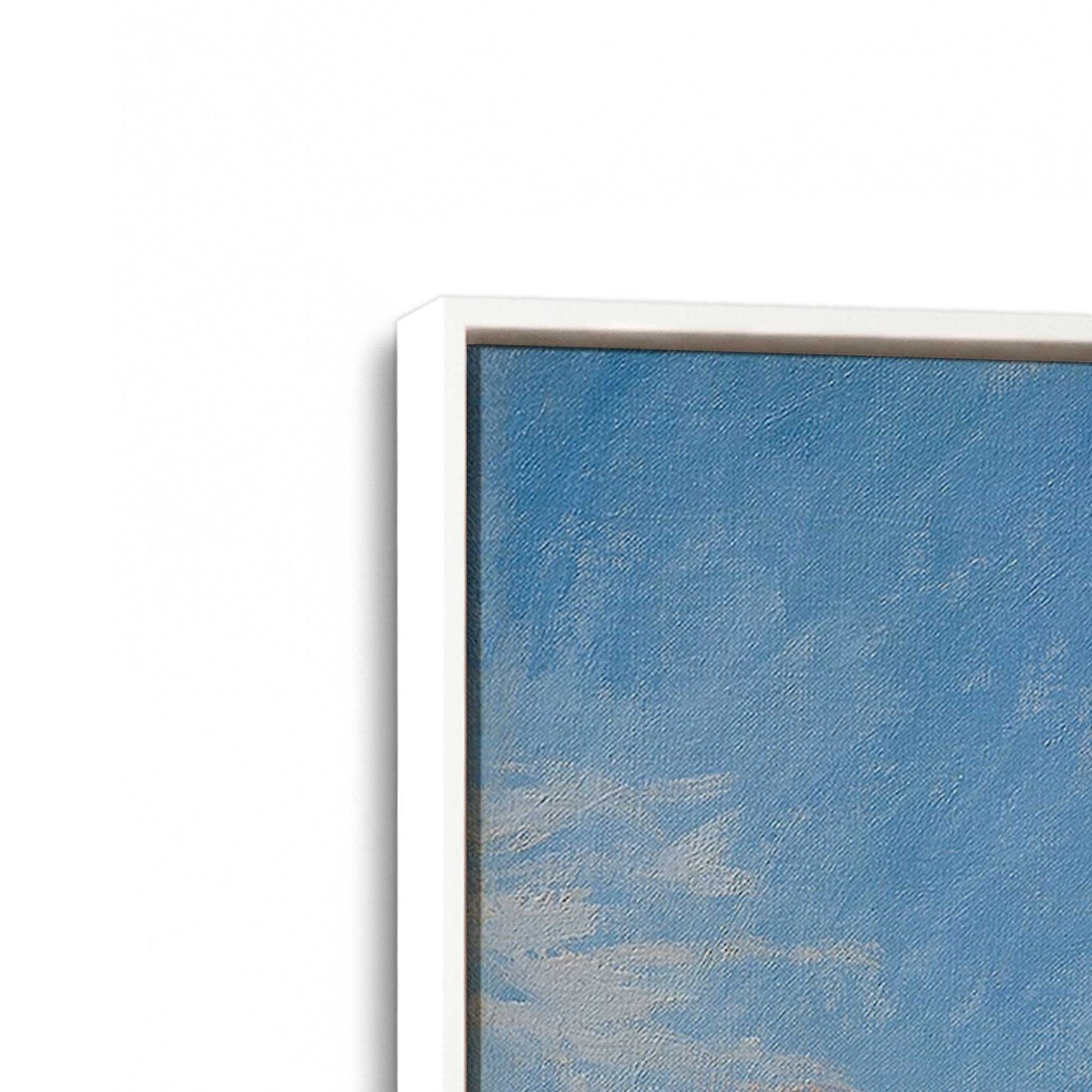 [Color:Opaque White], Picture of art in a White frame at an angle