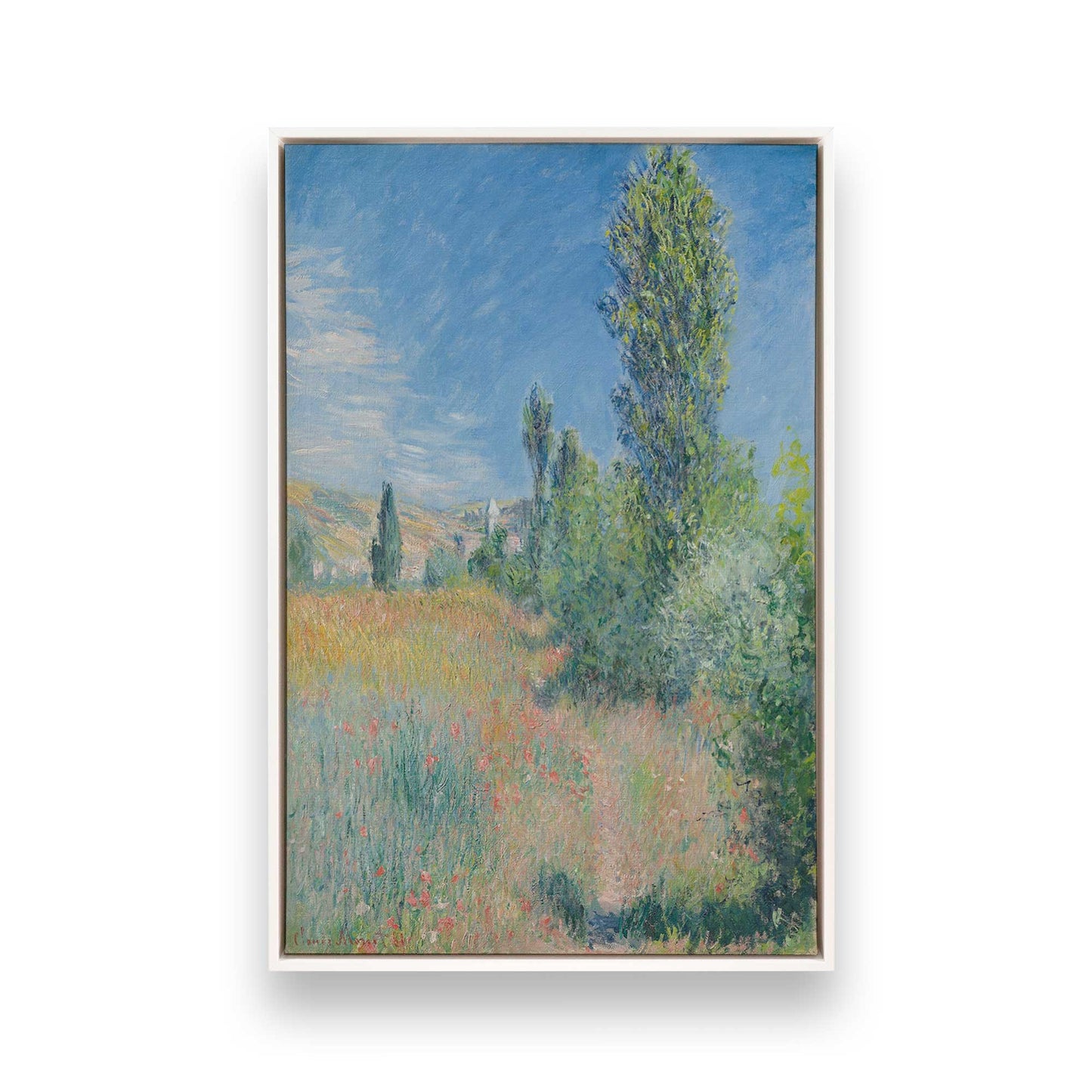[Color:Opaque White], Picture of art in a White frame