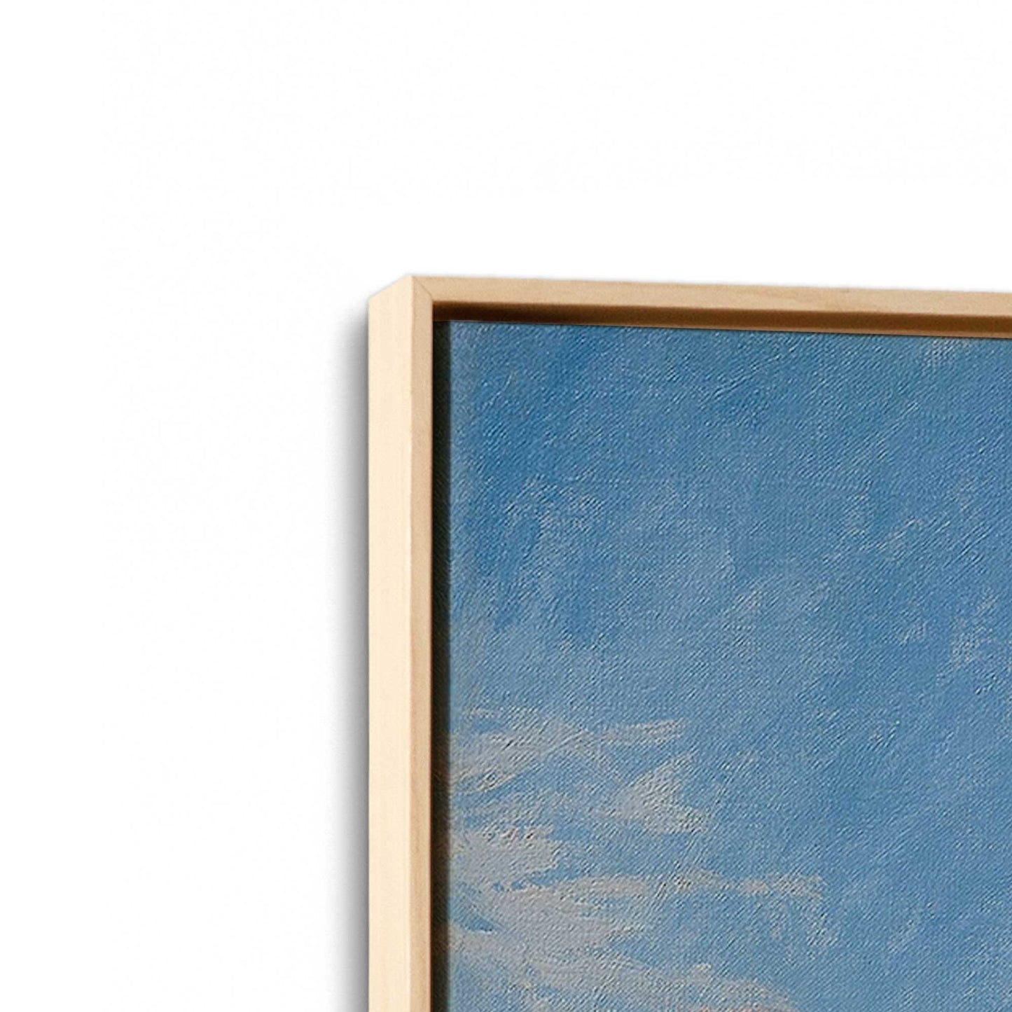 [Color:American Maple], Picture of art in a American Maple frame at an angle