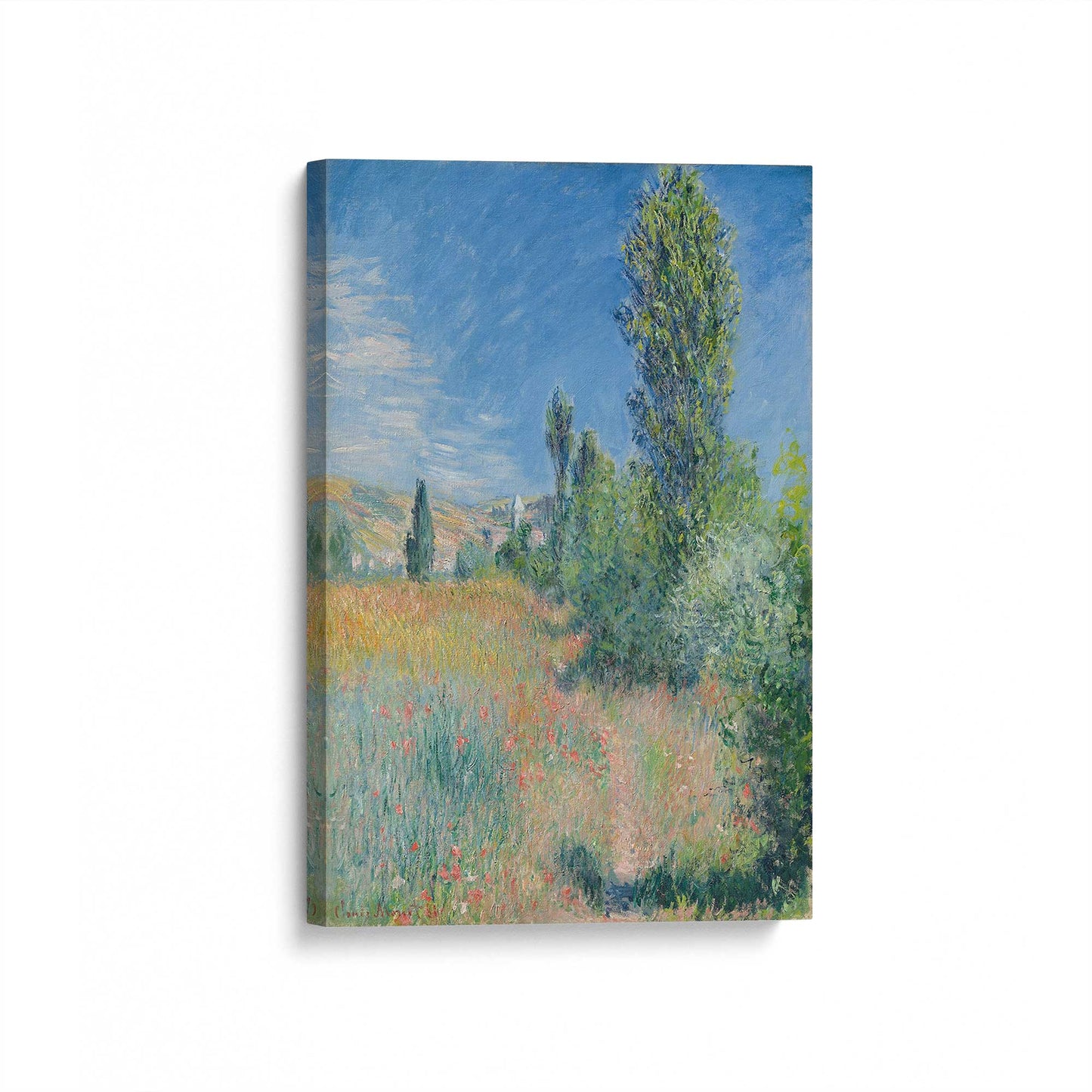[Color:Stretched Canvas], Picture of art at an angle