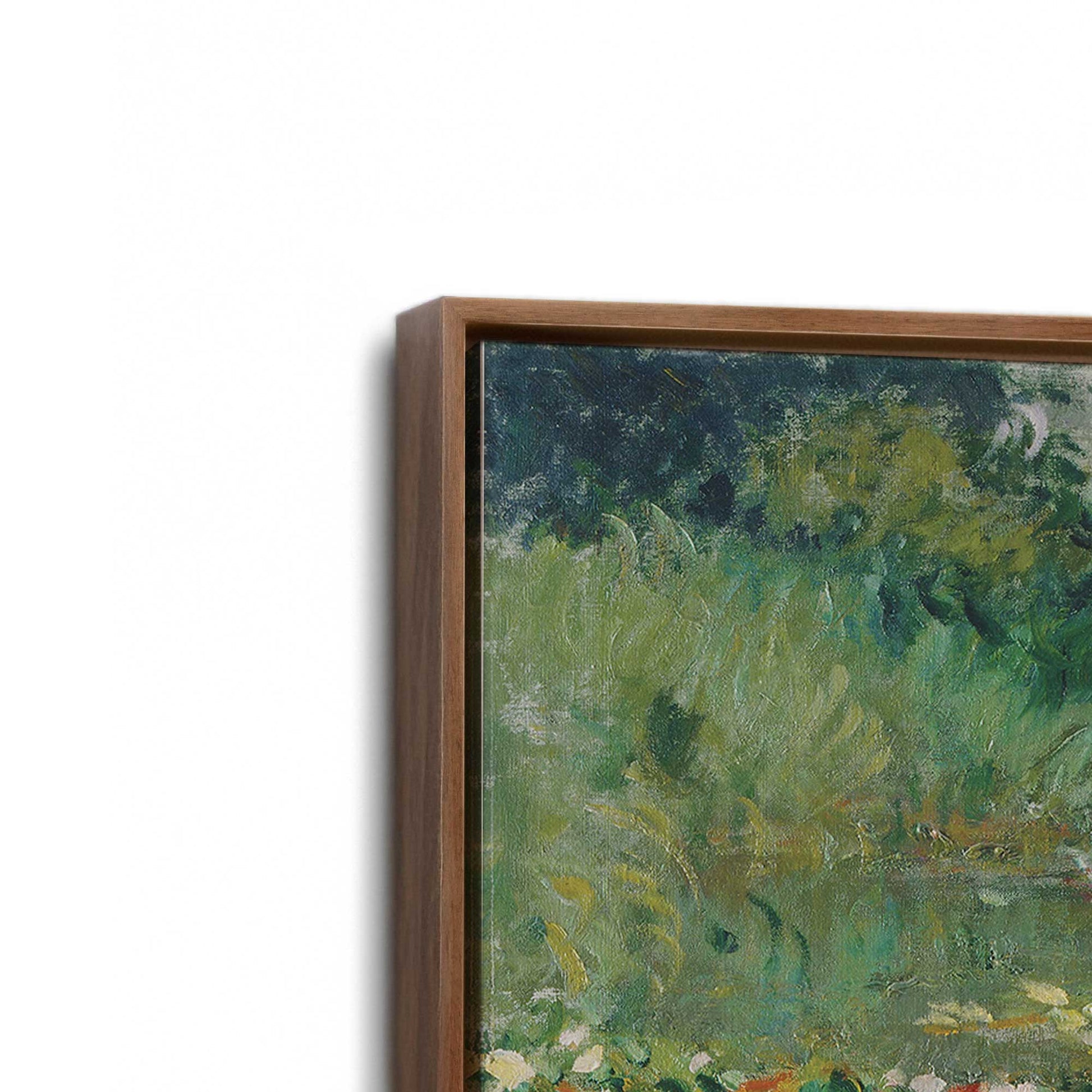 [Color:Walnut], Picture of art in a Walnut frame at an angle