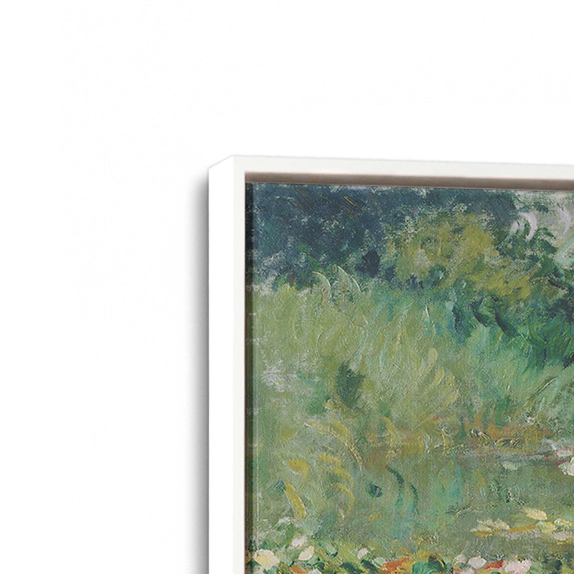 [Color:Opaque White], Picture of art in a White frame at an angle
