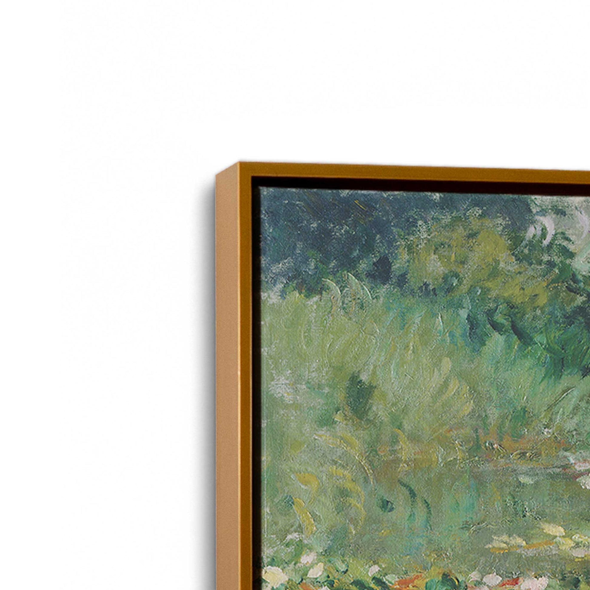 [Color:Polished Gold], Picture of art in a Polished Gold frame at an angle