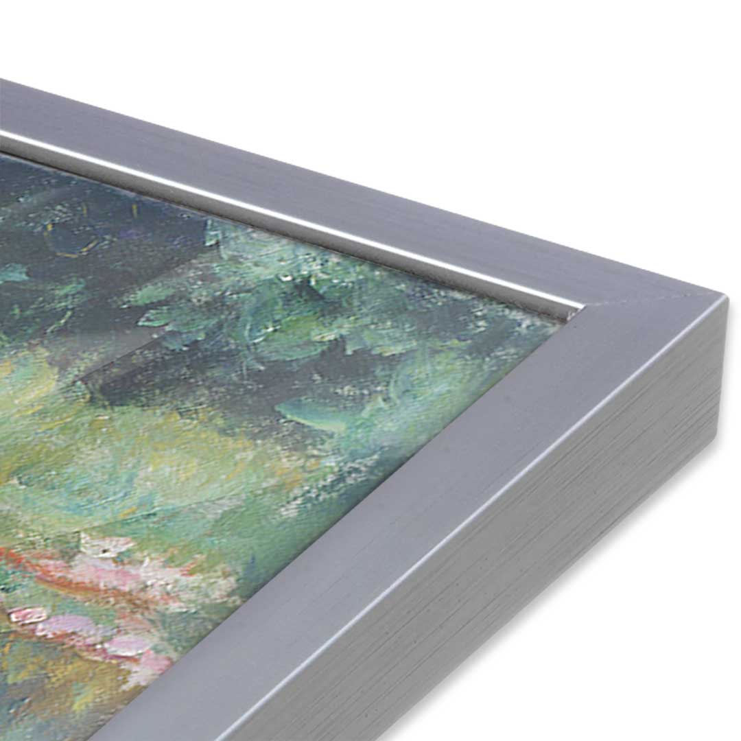 [Color:Polished Chrome], Picture of art in a Polished Chrome frame at an angle