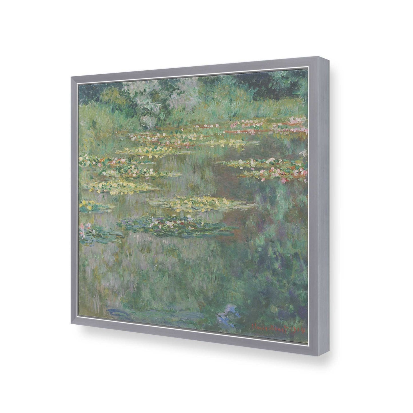 [Color:Polished Chrome], Picture of art in a Polished Chrome frame of the corner