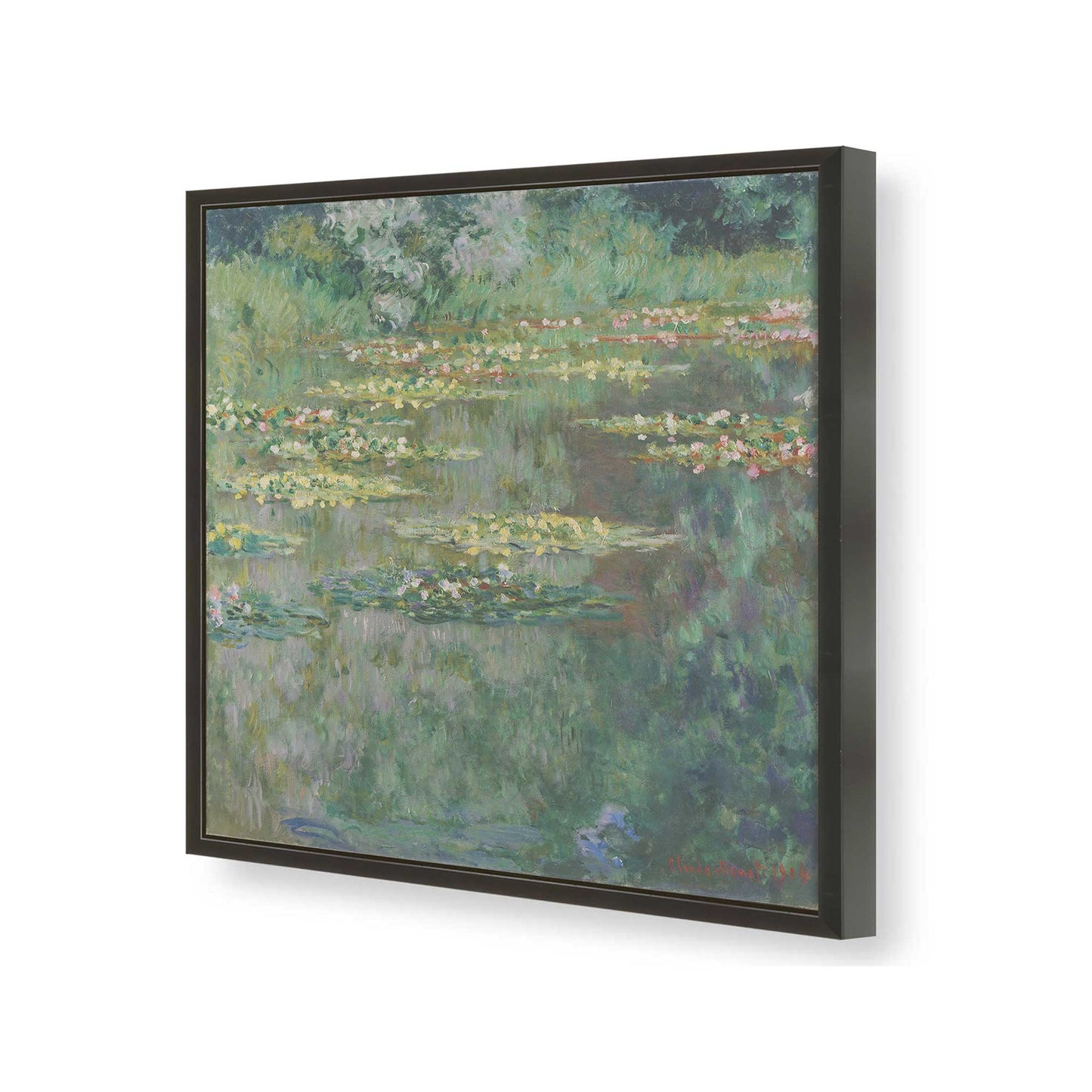 [Color:Satin Black], Picture of art in a Satin Black frame of the corner