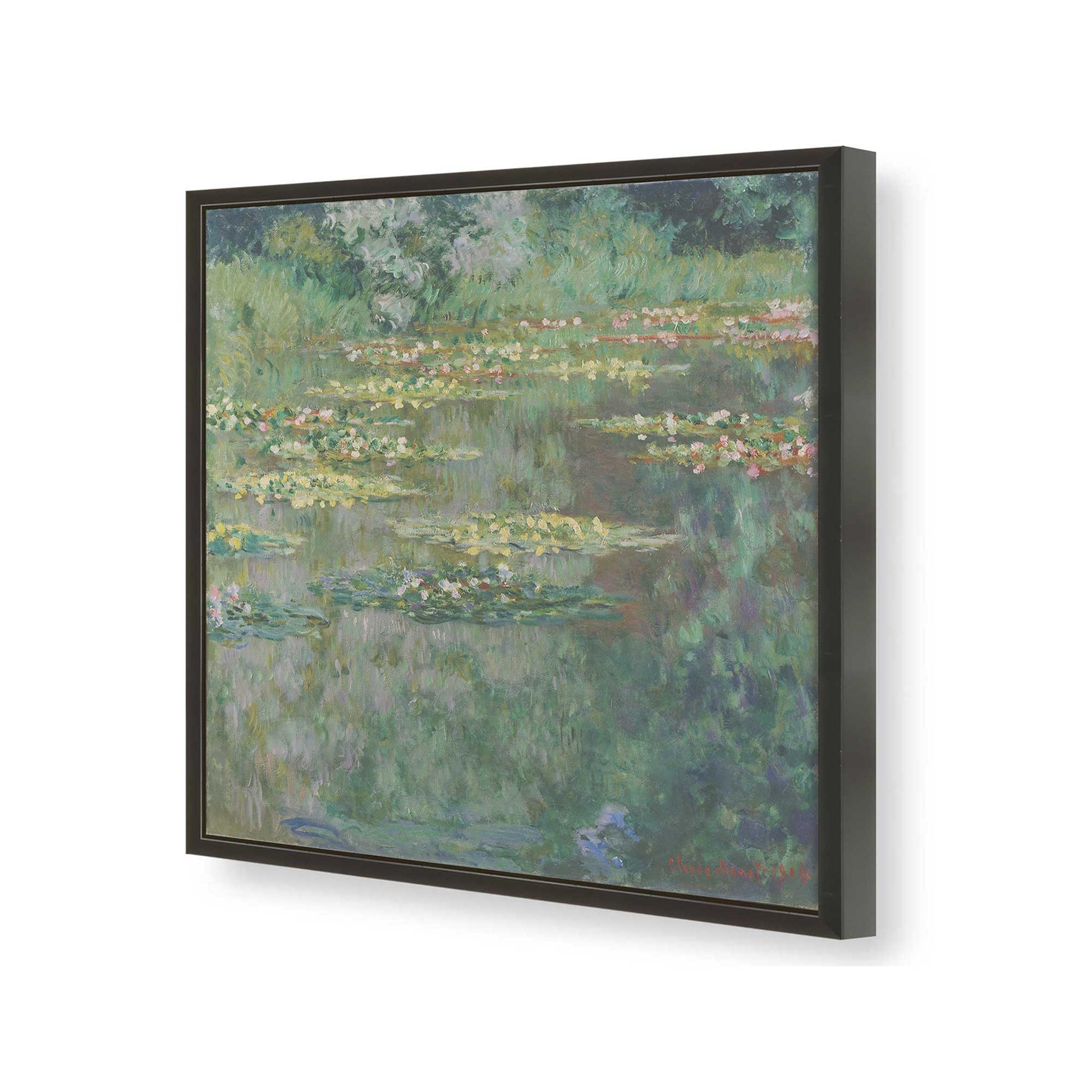 [Color:Satin Black], Picture of art in a Satin Black frame of the corner