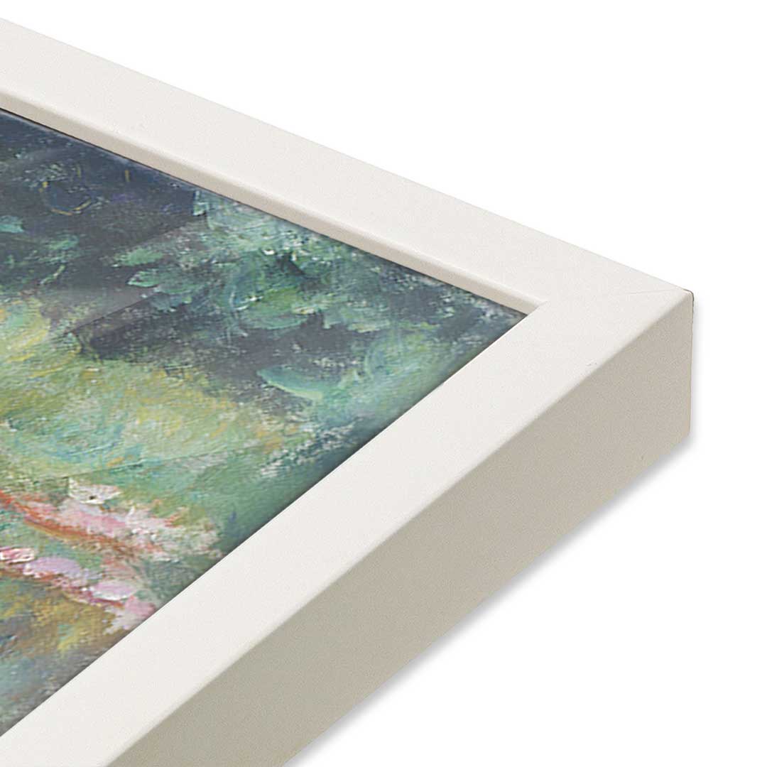 [Color:Opaque White], Picture of art in a Opaque White frame at an angle