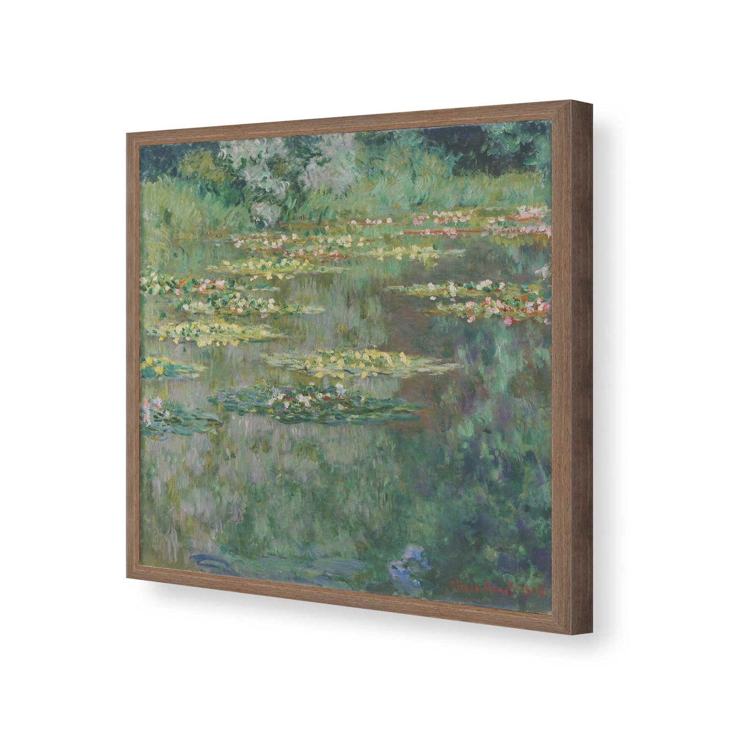 [Color:Walnut], Picture of art in a Walnut frame of the corner