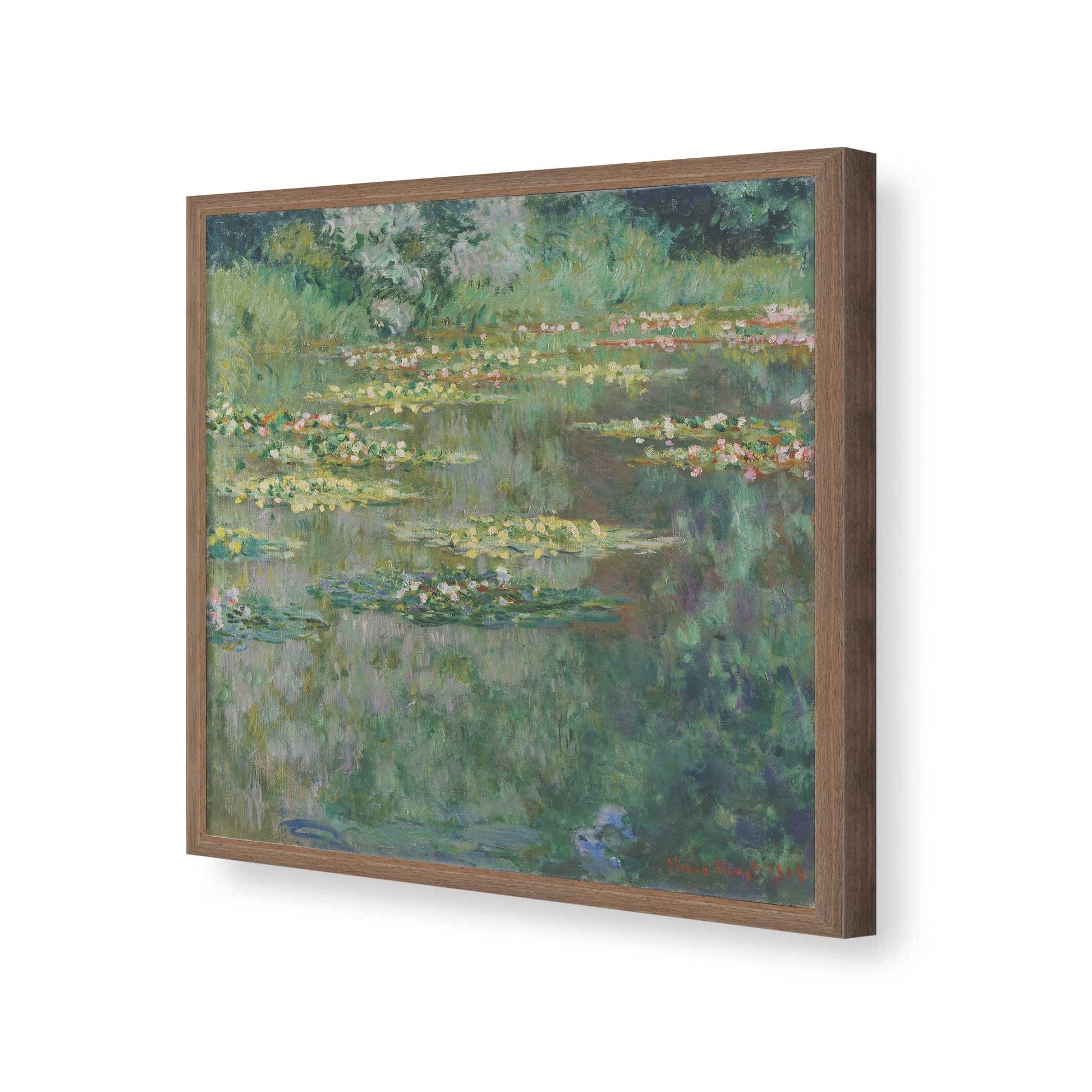 [Color:Walnut], Picture of art in a Walnut frame of the corner