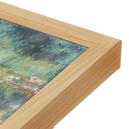 [Color:American Maple], Picture of art in a American Maple frame at an angle