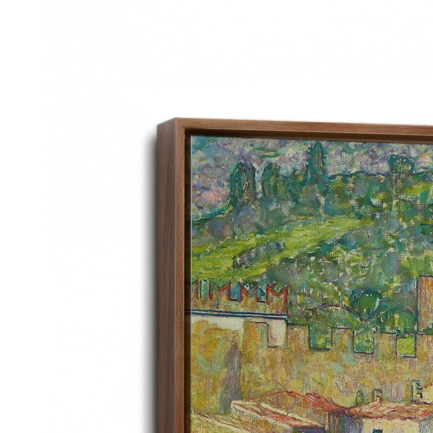 [Color:Walnut], Picture of art in a Walnut frame at an angle