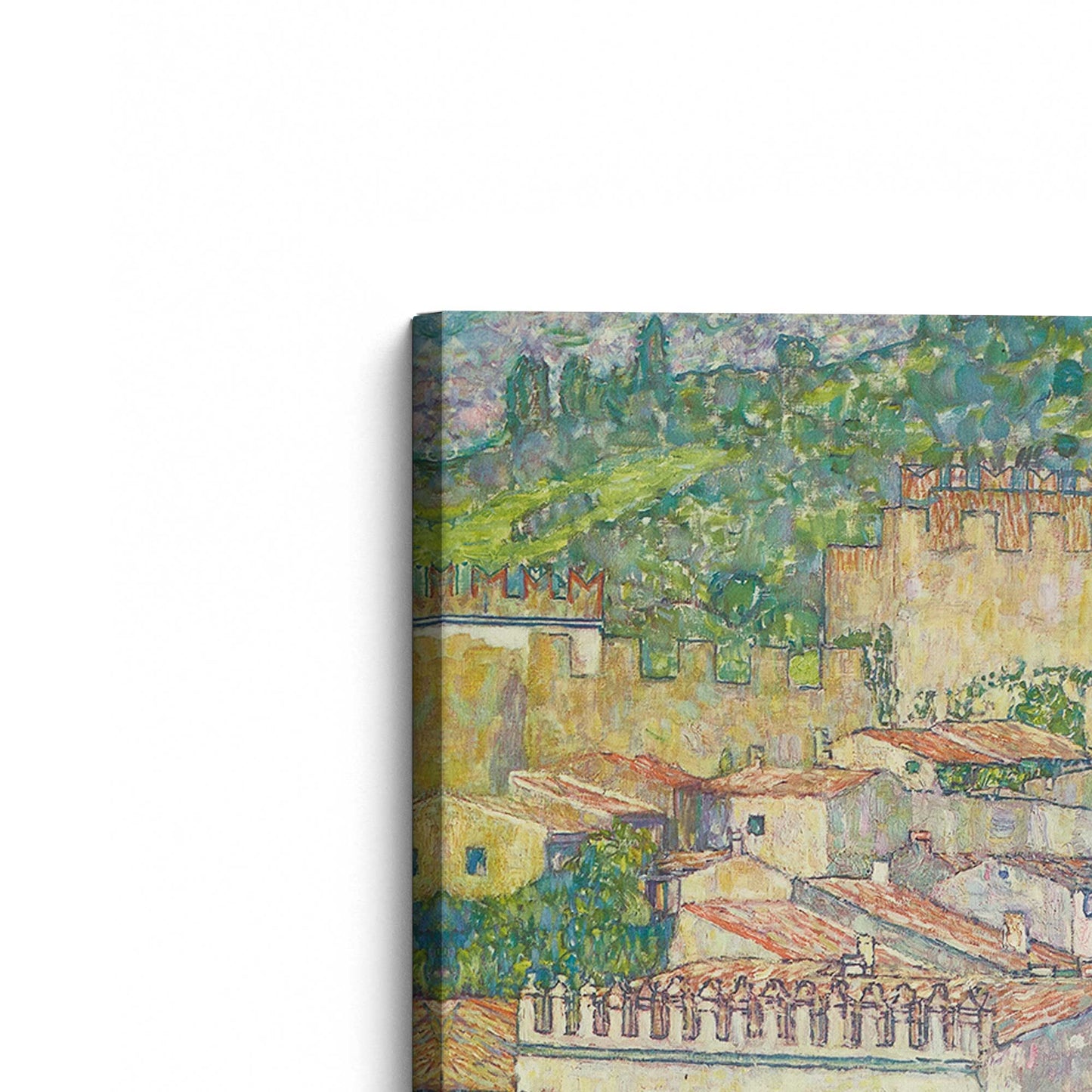 [Color:Stretched Canvas], Picture of the corner of the art