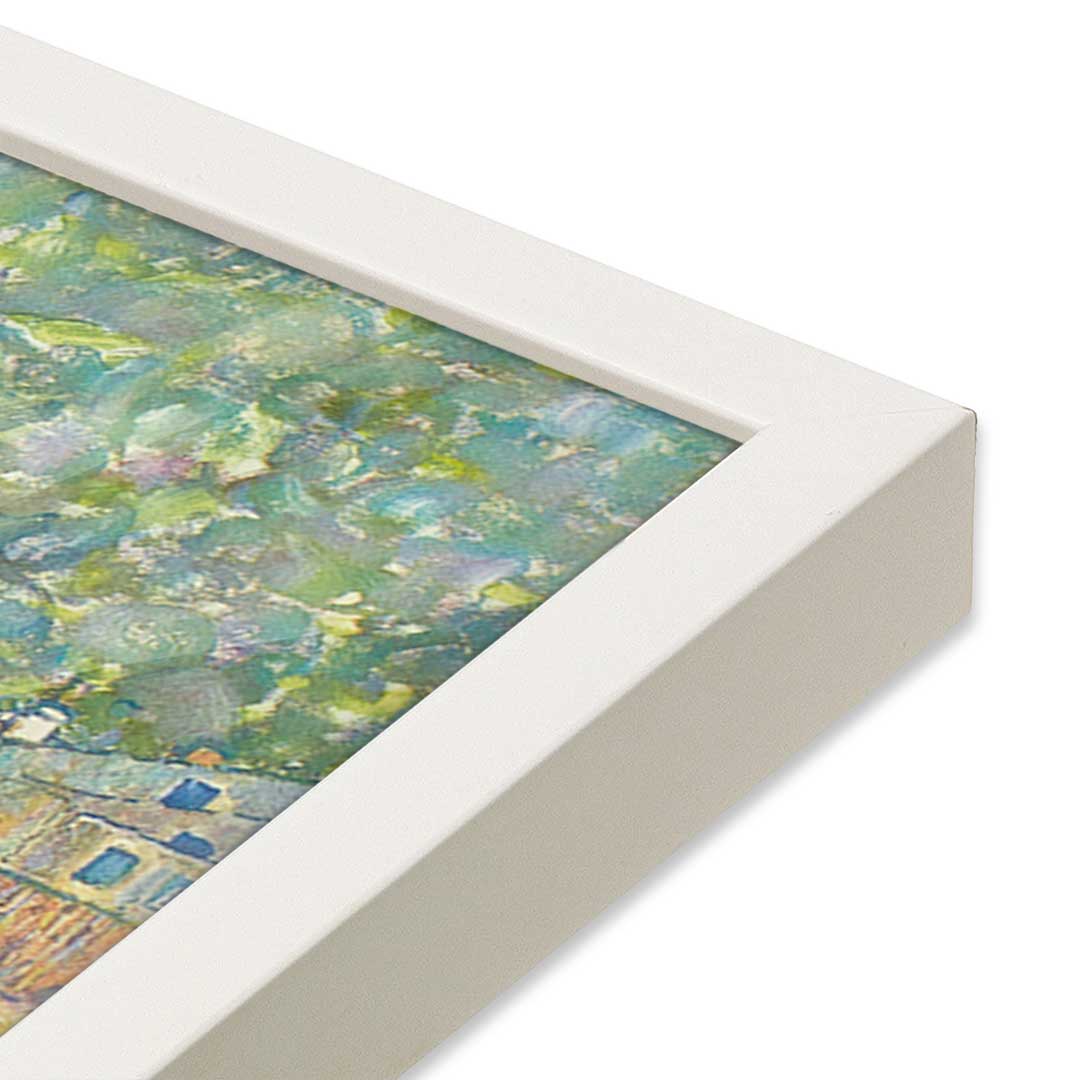 [Color:Opaque White], Picture of art in a Opaque White frame at an angle
