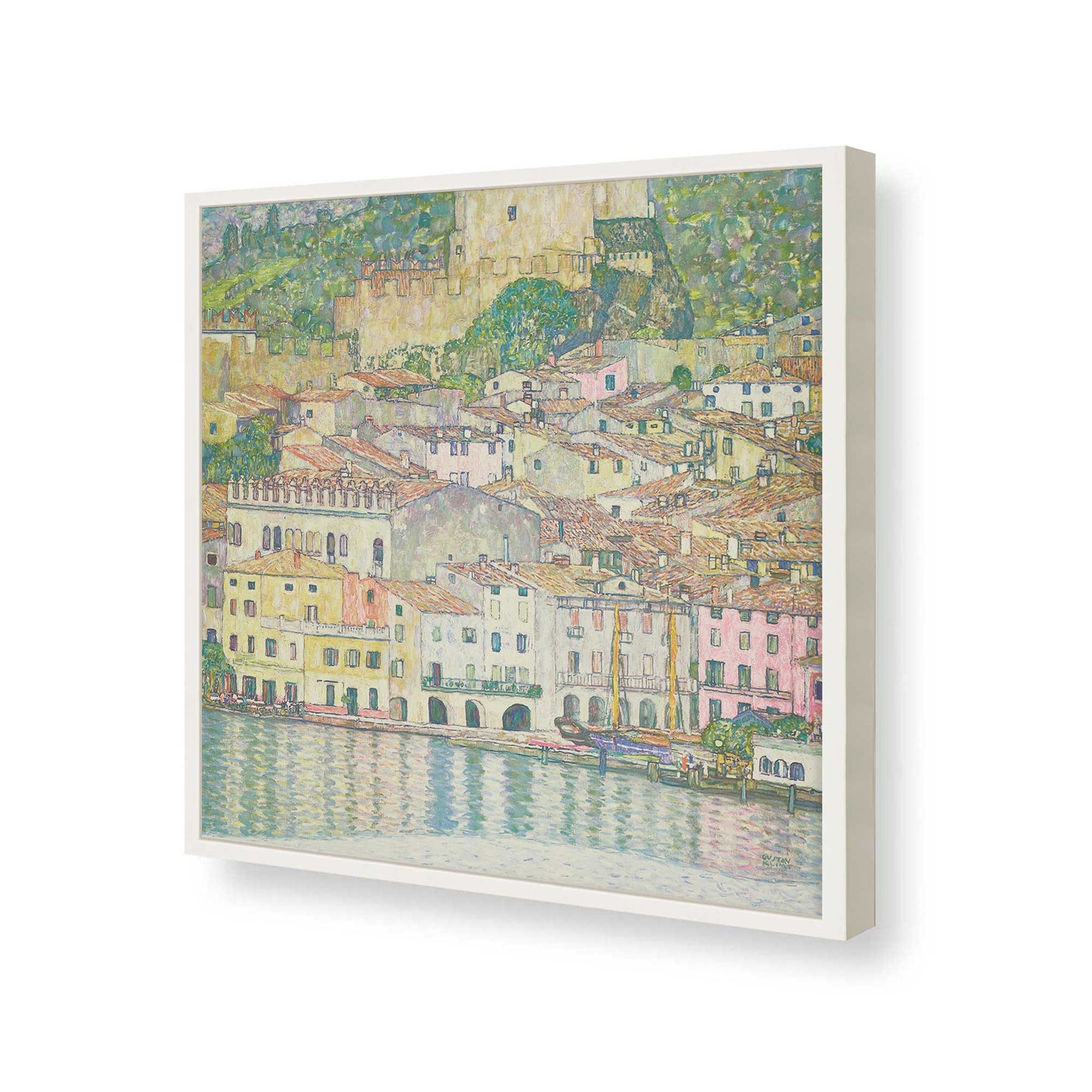 [Color:Opaque White], Picture of art in a Opaque White frame of the corner
