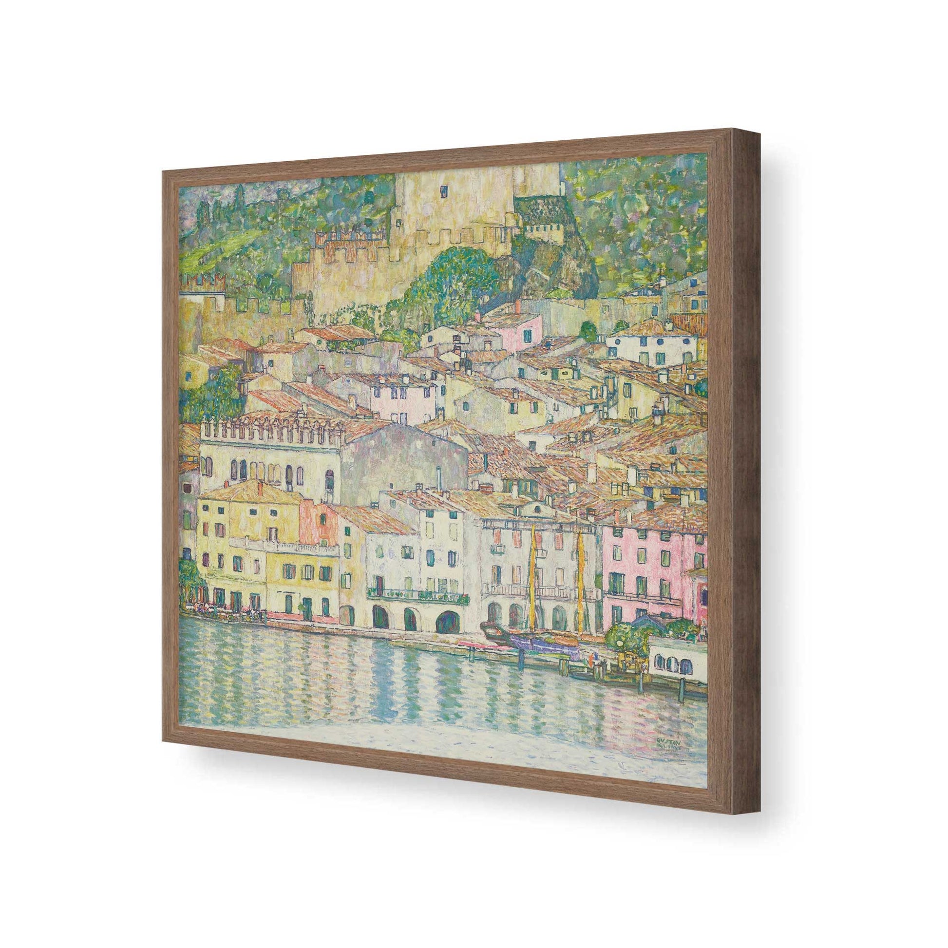 [Color:Walnut], Picture of art in a Walnut frame of the corner
