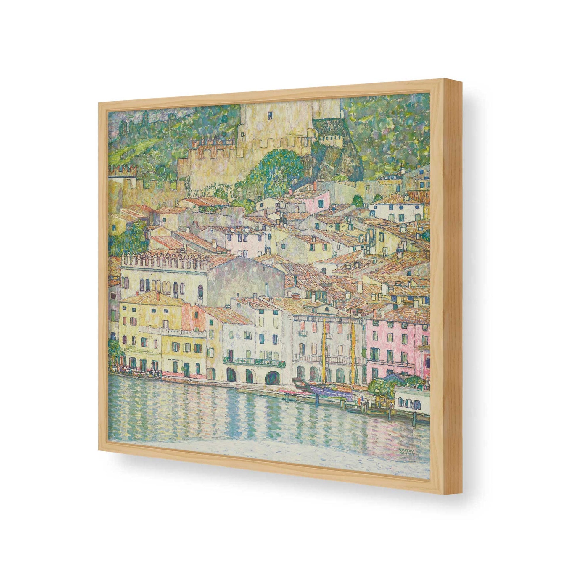 [Color:American Maple], Picture of art in a American Maple frame of the corner