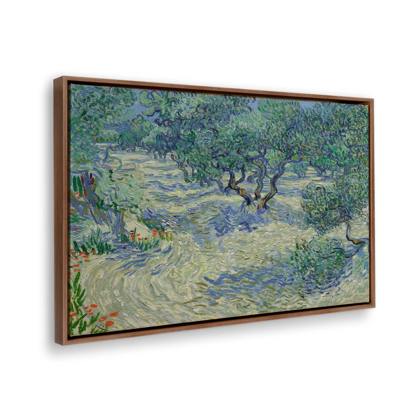 [Color:Walnut], Picture of the corner of the art