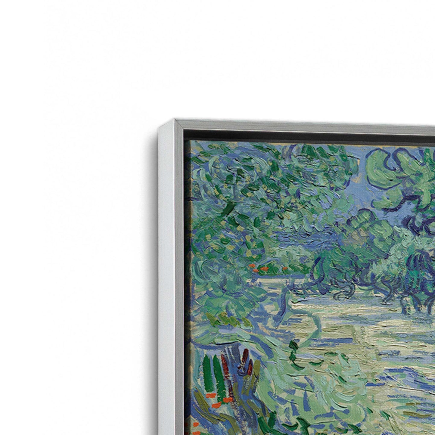 [Color:Polished Chrome], Picture of art in a Polished Chrome frame at an angle