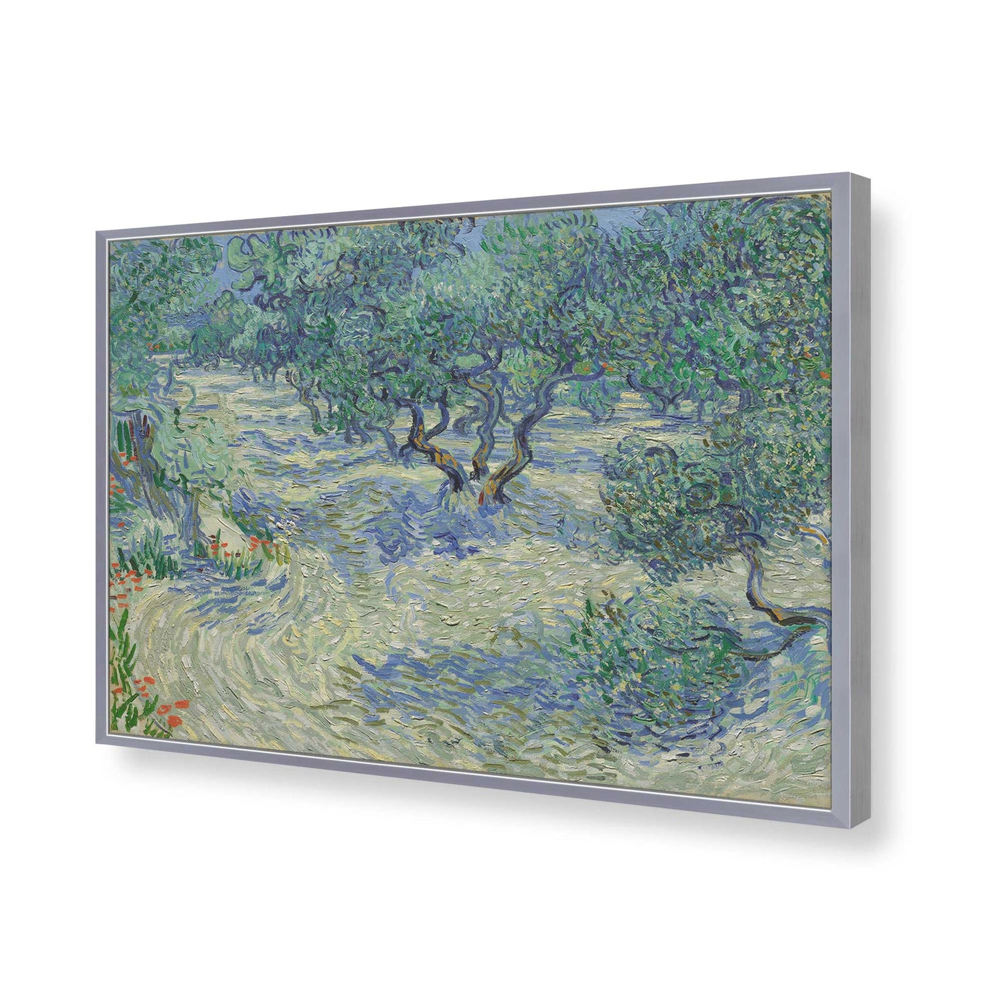 [Color:Polished Chrome], Picture of art in a Polished Chrome frame of the corner