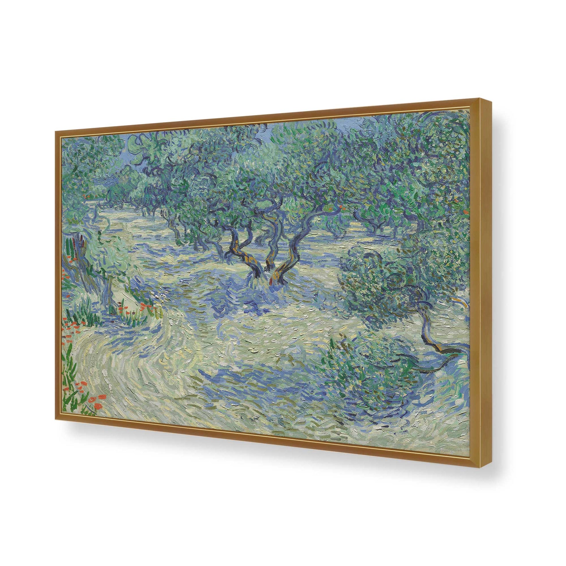 [Color:Polished Gold], Picture of art in a Polished Gold frame of the corner