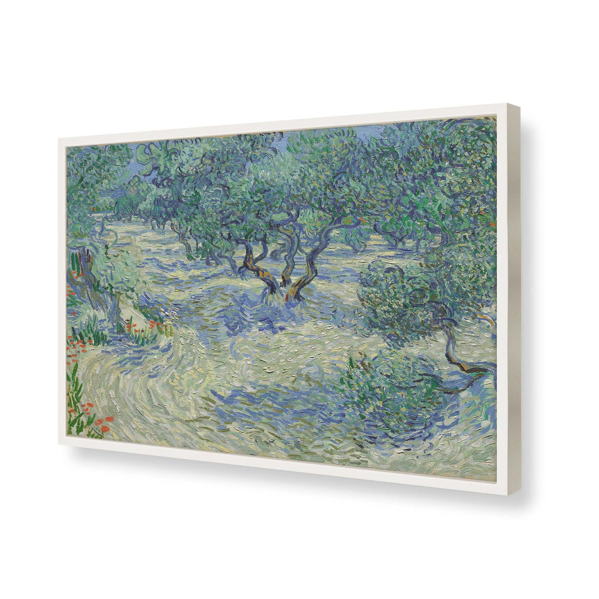 [Color:Opaque White], Picture of art in a Opaque White frame of the corner