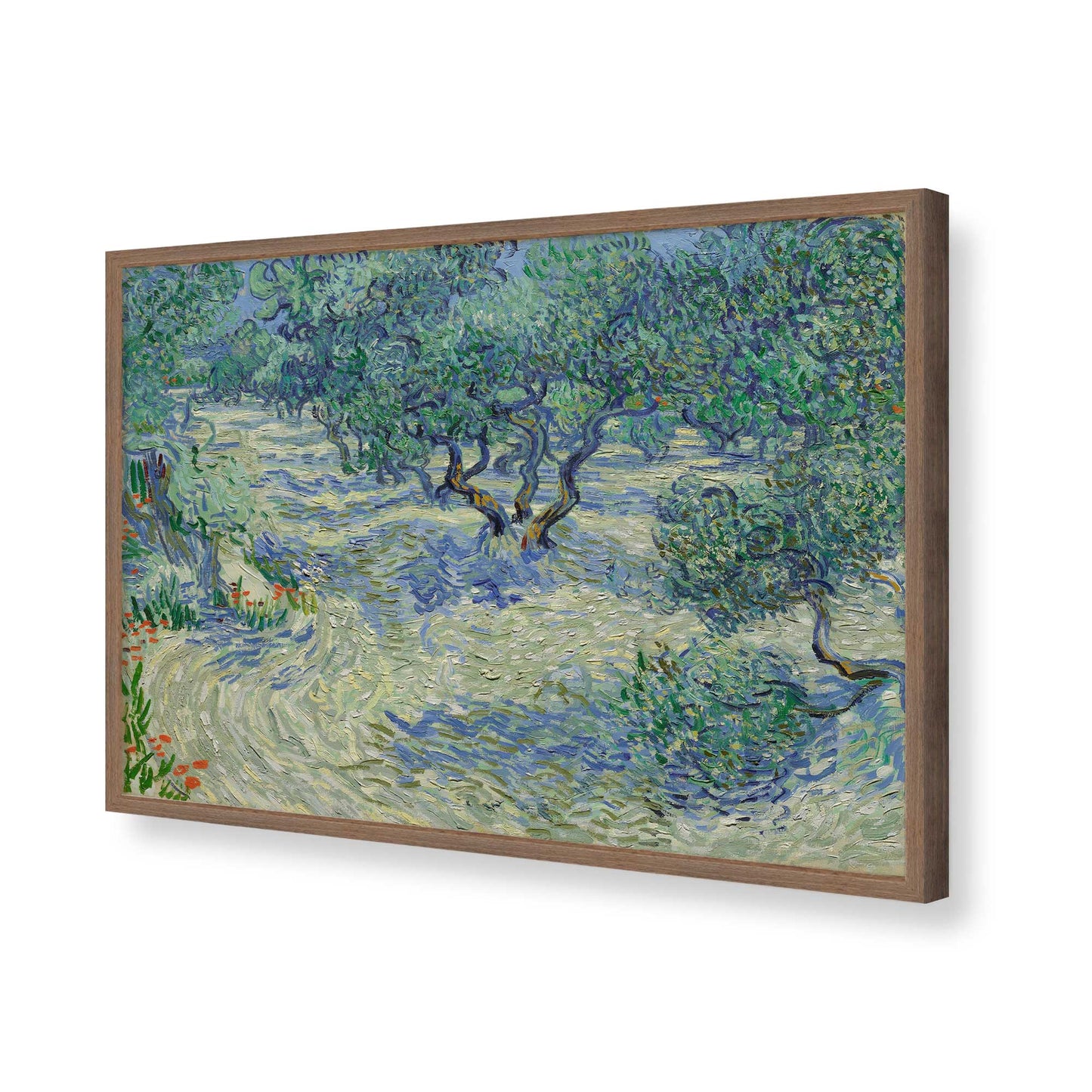 [Color:Walnut], Picture of art in a Walnut frame of the corner