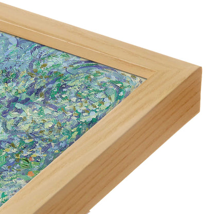 [Color:American Maple], Picture of art in a American Maple frame at an angle