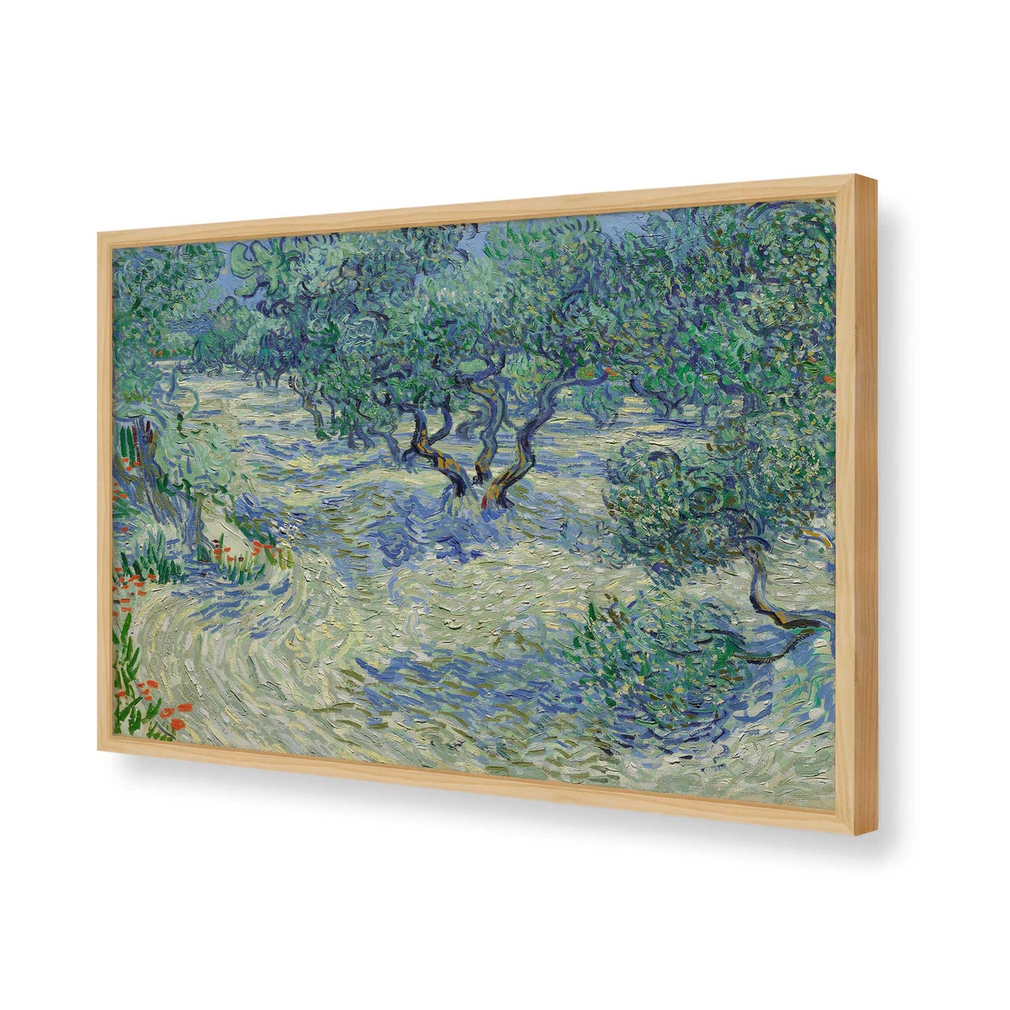 [Color:American Maple], Picture of art in a American Maple frame of the corner