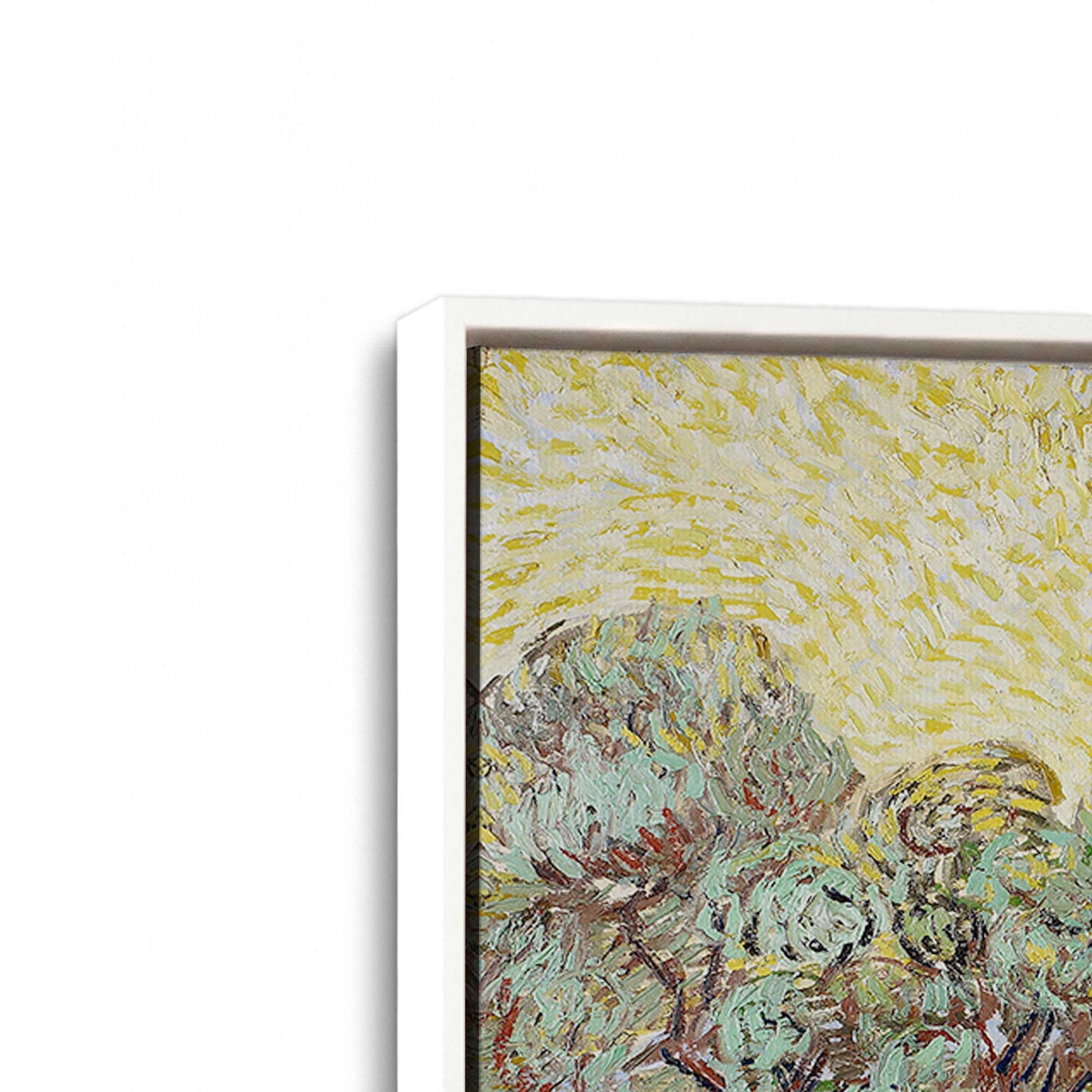 [Color:Opaque White], Picture of art in a White frame at an angle