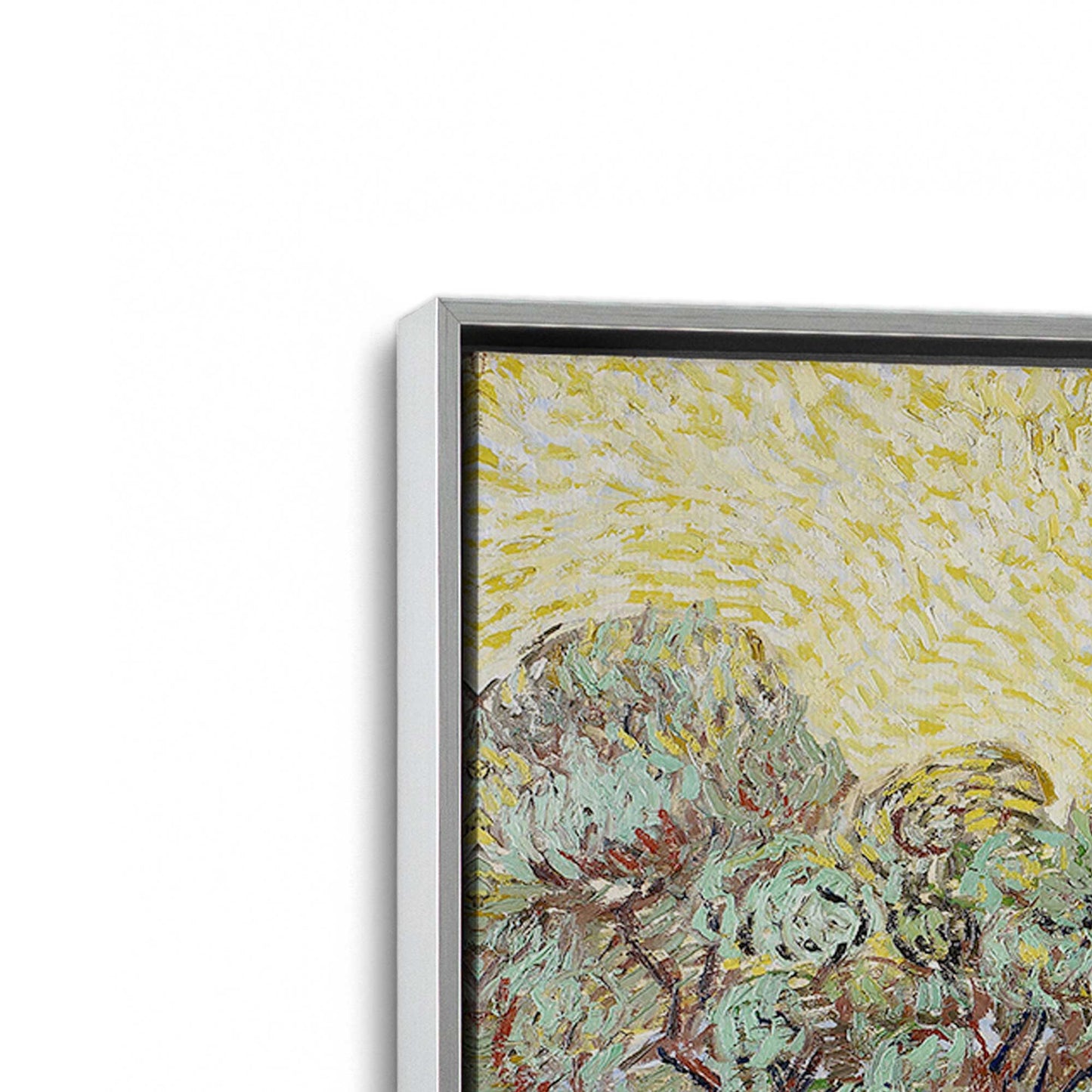 [Color:Polished Chrome], Picture of art in a Polished Chrome frame at an angle