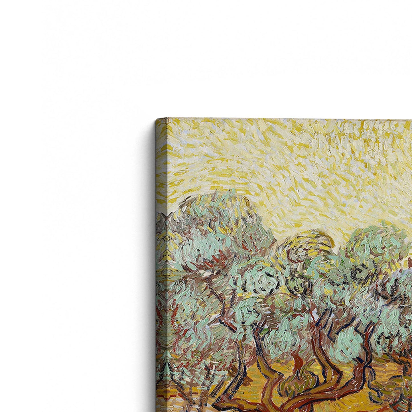 [Color:Stretched Canvas], Picture of the corner of the art