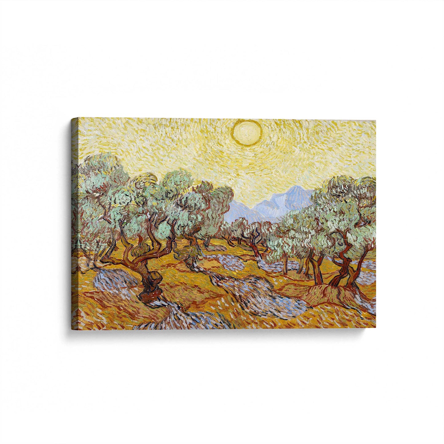 [Color:Stretched Canvas], Picture of art at an angle