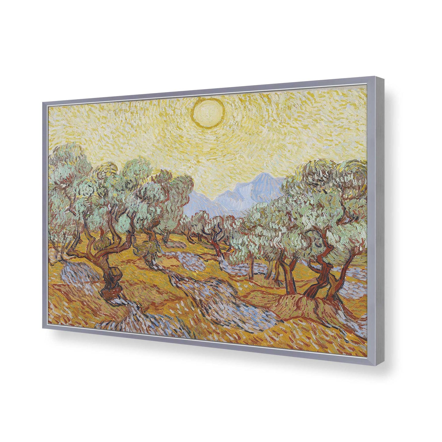 [Color:Polished Chrome], Picture of art in a Polished Chrome frame of the corner